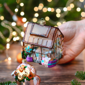 Елочная игрушка "Теплица" 11,5 см