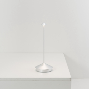 Лампа настольная Zafferano Pina Pro 29 см, цвет серебро