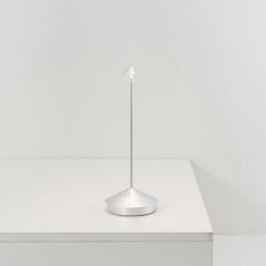 Лампа настольная Zafferano Pina Pro 29 см, цвет серебро