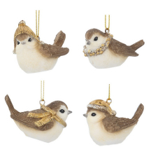 Елочная игрушка "Птица в шапке/шарфе" 4 см, в ассортименте Елочная игрушка "Птица в шапке/шарфе" 4 см, в ассортименте