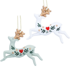 Елочная игрушка "Альпийский олень" 9 см, цвет в ассортименте