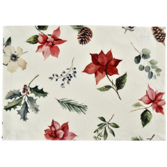 Салфетка под тарелку Xmas Flowers 35х50 см