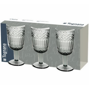 Набор бокалов Glass Claire 270 мл, 3 шт, серый