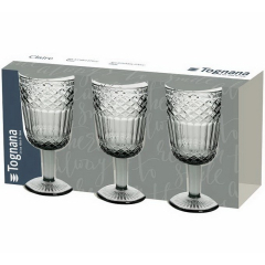 Набор бокалов Glass Claire 270 мл, 3 шт, серый