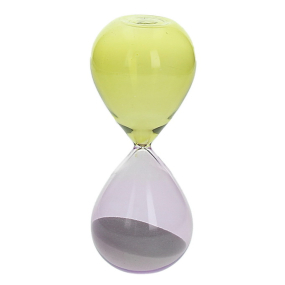 Часы песочные Glass Design Time 16 см, цвет желтый/фиолетовый