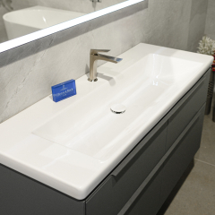 Тумба с раковиной Villeroy & Boch Subway 3.0 130х58, подвесная, графит