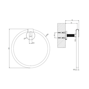 Полотенцедержатель Gessi Anello 63809.030, медь PVD