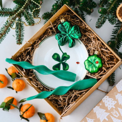 Блюдце "Большой клевер и божья коровка" 17 см 