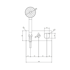 Внешняя часть iB Rubinetti Elio EEO313CC2_22 смесителя для душа, хром