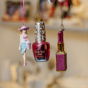Елочная игрушка "Лак для ногтей розовый" 11,5 см