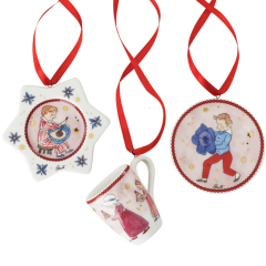 Набор елочных игрушек Hutschenreuther Christmas feast 6 см, 3 шт