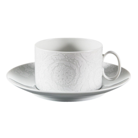 Чашка чайная с блюдцем Versace Barocco 92 Bianco 200 мл