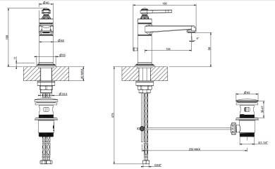 Смеситель для раковины Gessi Venti20 65001.031, хром