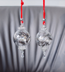 Елочный шар "Морозный узор" в подарочной упаковке