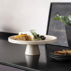 Блюдо сервировочное на ножке Manufacture Travertine 28 см