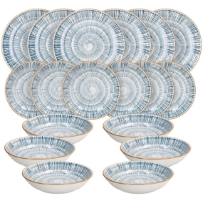 Набор посуды на 6 персон Madison Virtuo Blue, 18 предметов