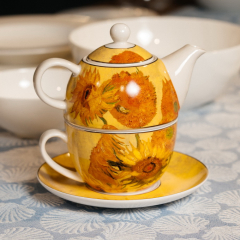 Набор чайный на 1 персону "Подсолнухи", 3 предмета