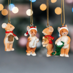 Елочная игрушка "Мышонок" 5 см, в ассортименте