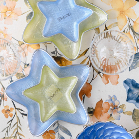 Блюдо "Звезда" 23 см, голубое