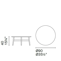 Стол журнальный Calligaris Abrey 90х90 CS5137-B, Matt Bronze