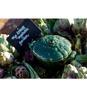 Кокот керамический "Артишок" 12,5 см, темно-зеленый