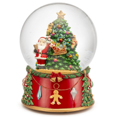 Фигурка музыкальная "Снежный шар: Санта" 12 см