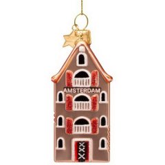 Елочная игрушка "Амстердамский домик" 9 см