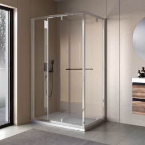 Душевое ограждение Kolpa-San Stellar DW 120X80, серебристый профиль, прозрачное стекло