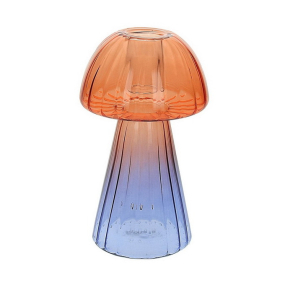 Подсвечник Glass Design Mushroom 15 см, фиолетовый/красный