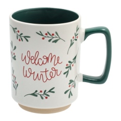 Кружка Welcome Winter 400 мл, цвет ручки зеленый