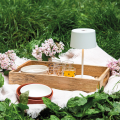 Лампа настольная Zafferano Olivia Pro Mini 22 см, белая