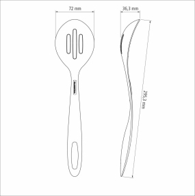 Ложка сервировочная Ability 29,5 см, черная