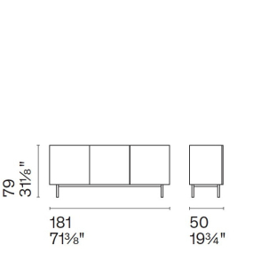 Комод Calligaris Sinuosa CS6216, Matt Pearl Beige