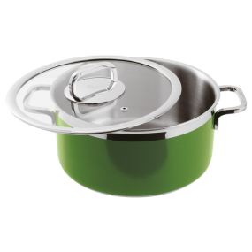 Кастрюля с крышкой Buffet Life Cooking 20 см/3,1 л, зеленая