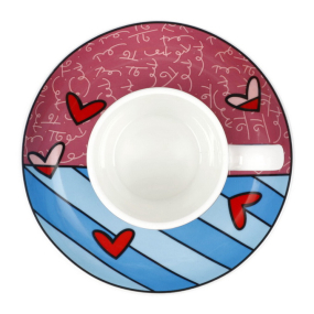 Чашка для эспрессо с блюдцем "Улыбка" 100 мл