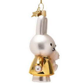 Елочная игрушка "Миффи в золотом платье с игрушкой" 11 см