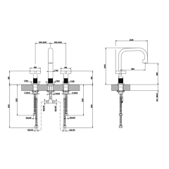 Смеситель для раковины Gessi Inciso 58114.708, медь брашированная PVD