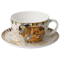 Чашка для капучино с блюдцем "Свершение" 300 мл, белая