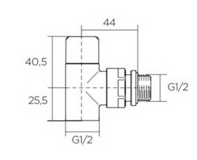Вентиль угловой Zehnder Runtal 850028