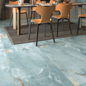 Керамогранит Imola The room 60х120 LP, Onyx Aqua Blue Gold, 6,5 мм