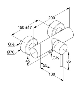 Смеситель для душа Kludi Bozz 388310576, хром