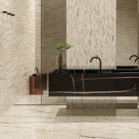 Керамогранит Italon Charme Deluxe 80х160 Naturale, Cream River, 9 мм