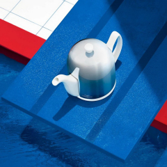 Заварник Salam Blanche 1 л, цвет белый/сталь