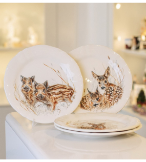 Набор тарелок для хлеба Sologne 16,3 см, 4 шт в ассортименте