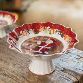 Блюдо на ножке "Санта и список подарков" Toy’s Fantasy 25 см