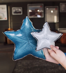 Чаша декоративная "Звезда" 28х4 см, голубая