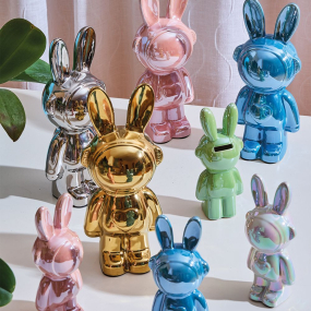 Фигурка-копилка "Кролик" 18 см, голубая