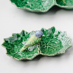 Менажница "Голубая птичка" 22х13,5 см, 2 сектора