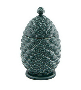 Шкатулка "Шишка" 24 см, зеленая