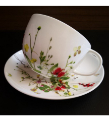 Блюдце для чашки капучино Brillance Fleurs Sauvages 15,5 см (глубокое)